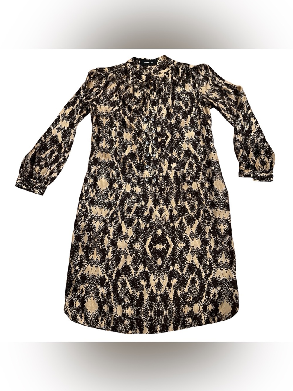Derek Lam 100% Silk Midi Dress | Abstract Print | Size 4 | Designer